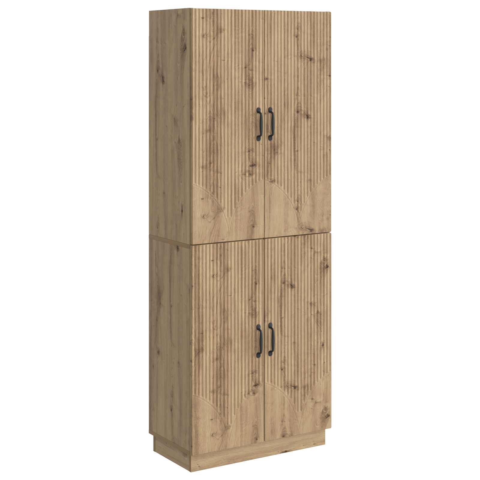 vidaXL Kastenset 2 pcs Zwart Bewerkt hout