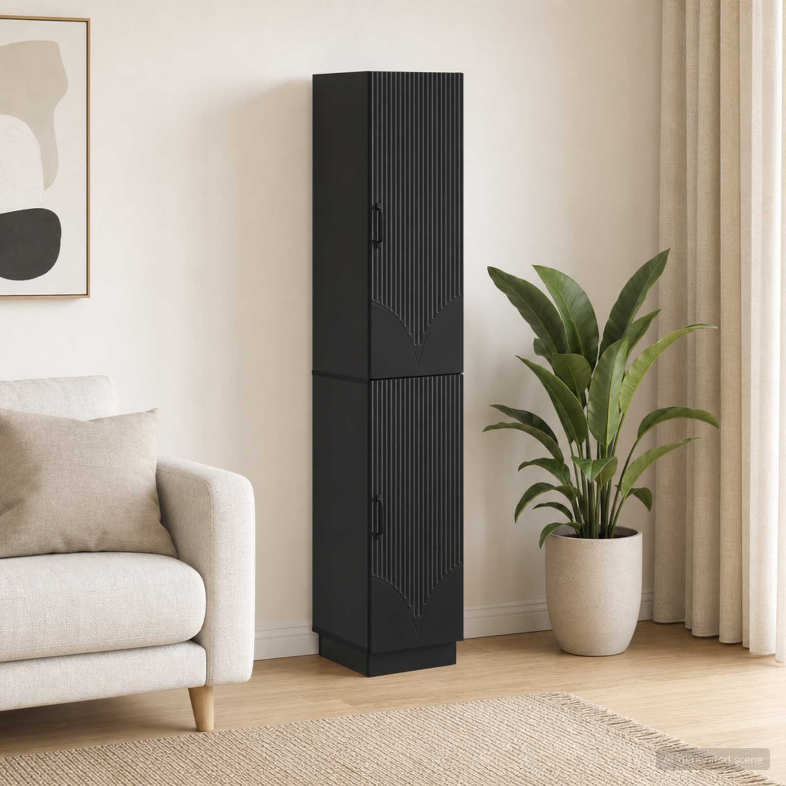 vidaXL Kastenset 2 pcs Zwart Bewerkt hout
