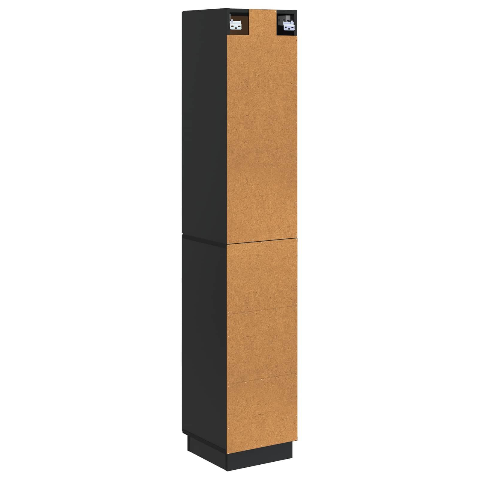 vidaXL Kastenset 2 pcs Zwart Bewerkt hout