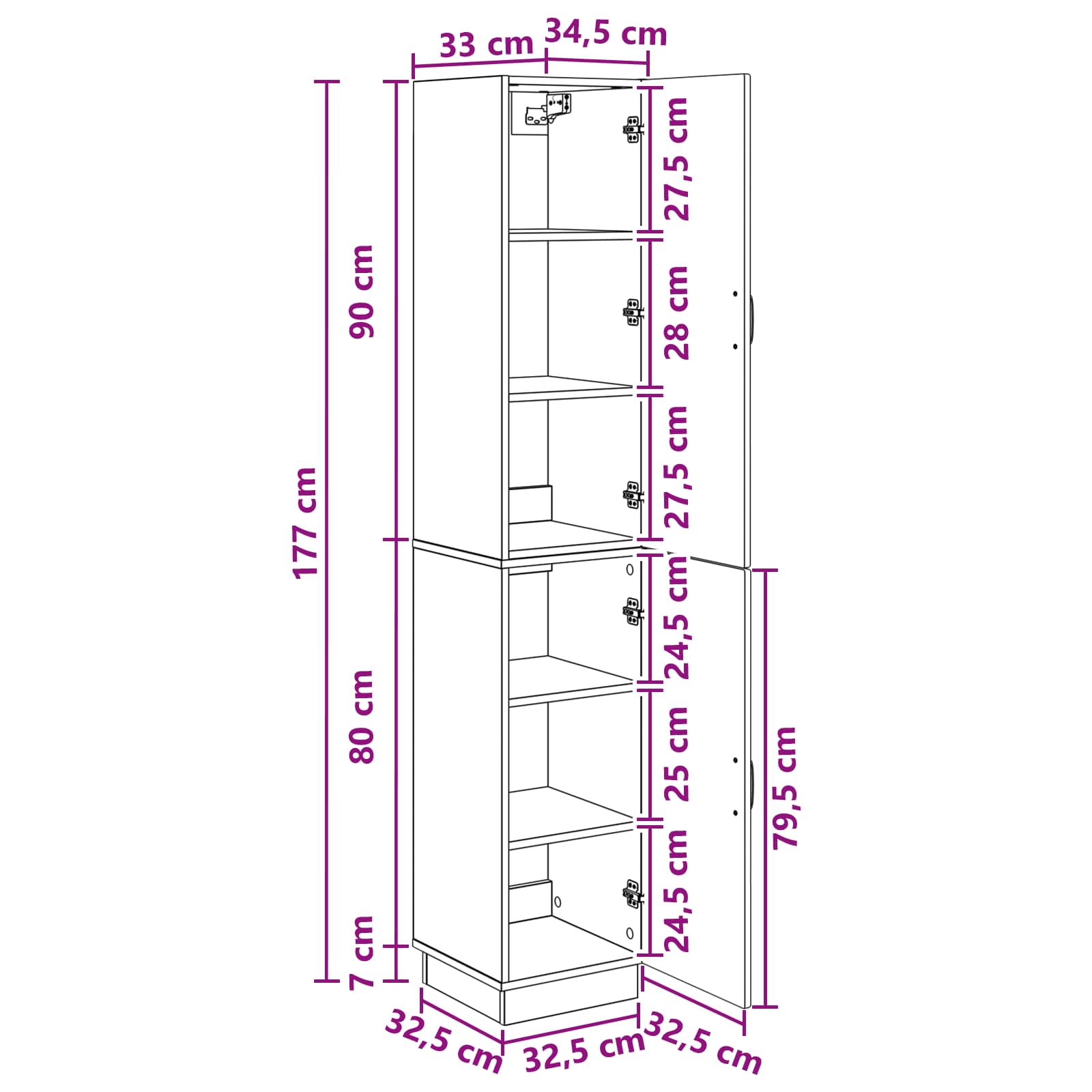 vidaXL Kastenset 2 pcs Zwart Bewerkt hout