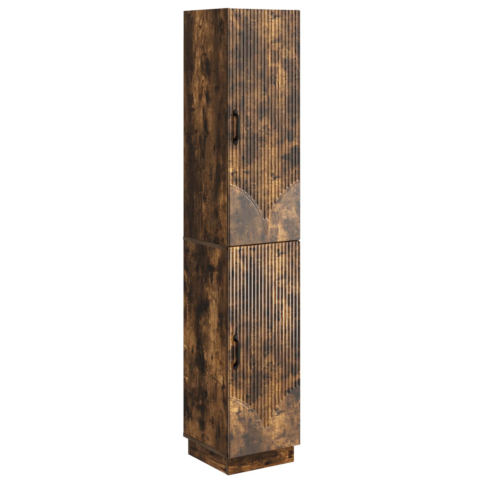 vidaXL Kastenset 2 pcs Zwart Bewerkt hout