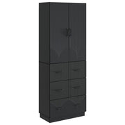 vidaXL Kastenset 2 pcs Zwart 66 x 34,5 x 87 cm Bewerkt hout