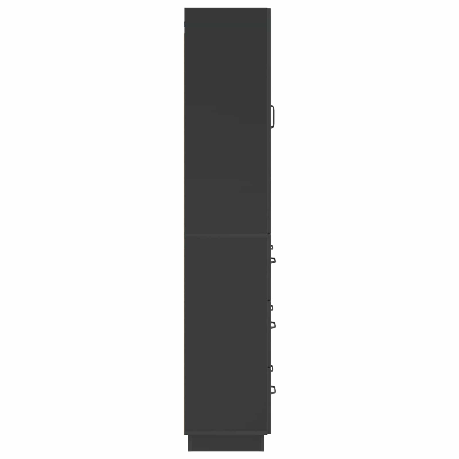 vidaXL Kastenset 2 pcs Zwart 66 x 34,5 x 87 cm Bewerkt hout