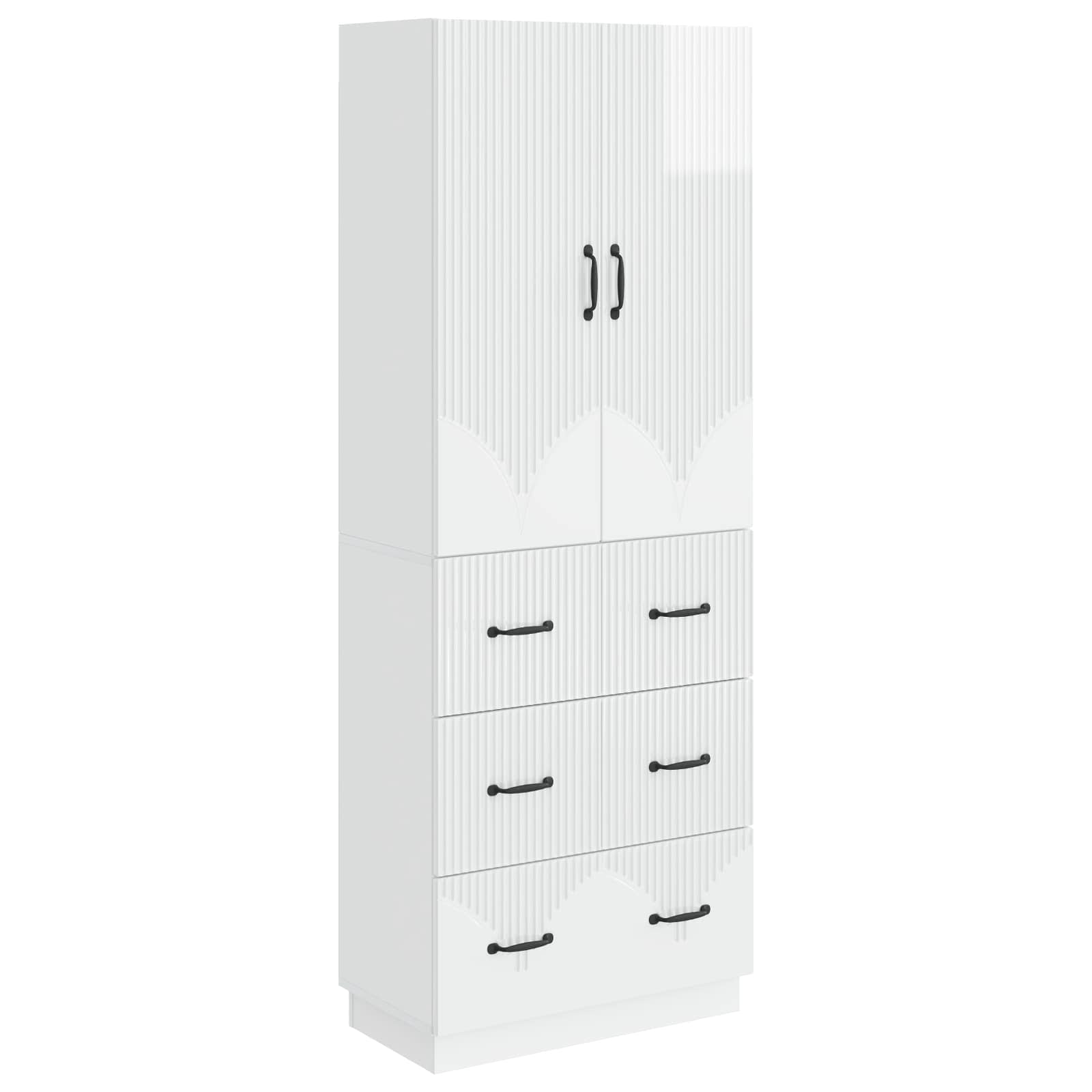 vidaXL Kastenset 2 pcs Zwart 66 x 34,5 x 87 cm Bewerkt hout