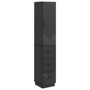 vidaXL Kastenset 2 pcs Zwart 33 x 34,5 x 87 cm Bewerkt hout