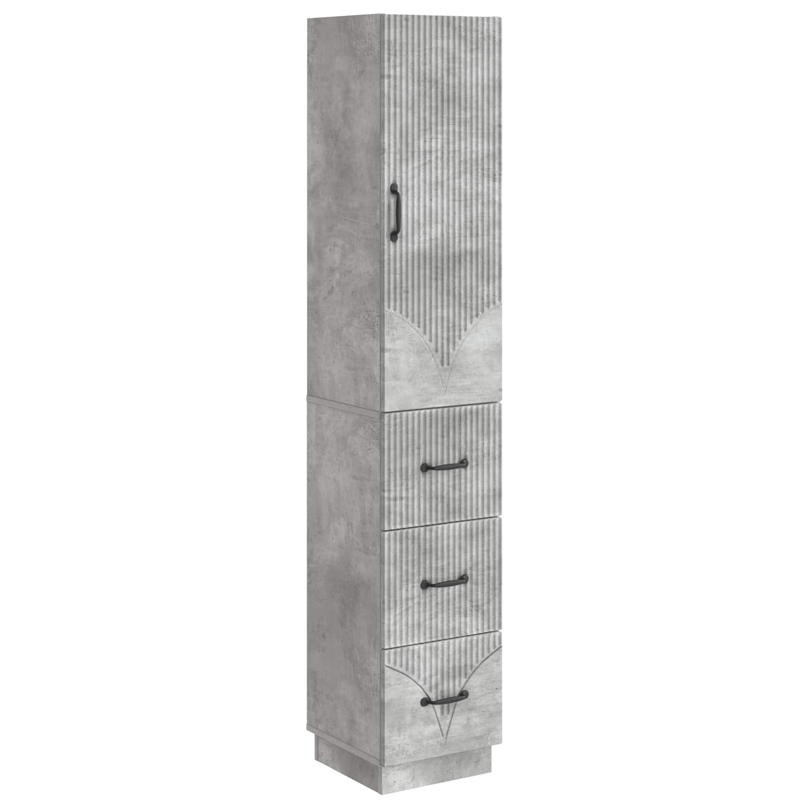 vidaXL Kastenset 2 pcs Zwart 33 x 34,5 x 87 cm Bewerkt hout