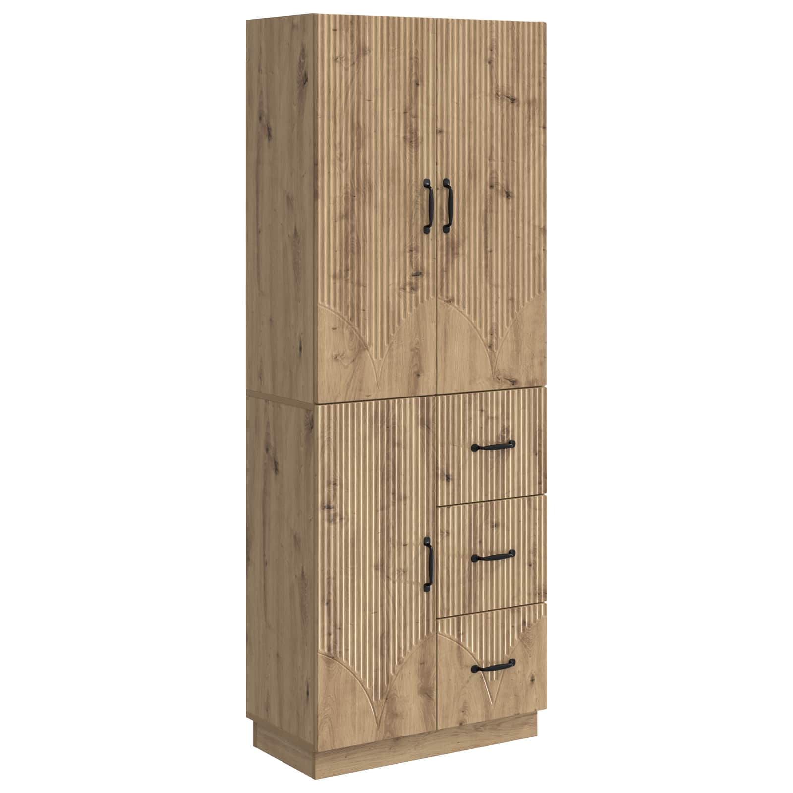 vidaXL Kastenset 2 pcs Zwart Bewerkt hout