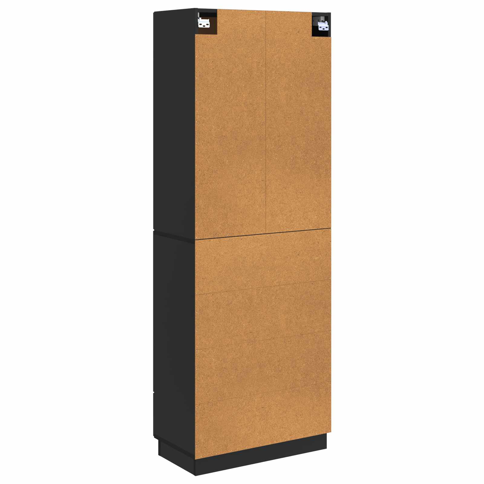 vidaXL Kastenset 2 pcs Zwart Bewerkt hout