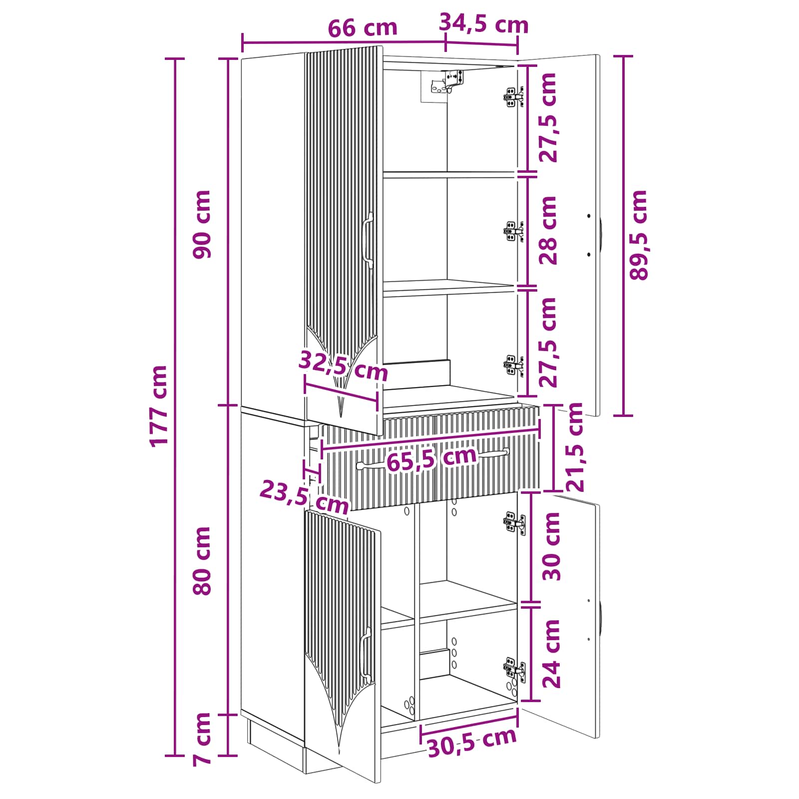 vidaXL Kastenset 2 pcs Zwart Bewerkt hout