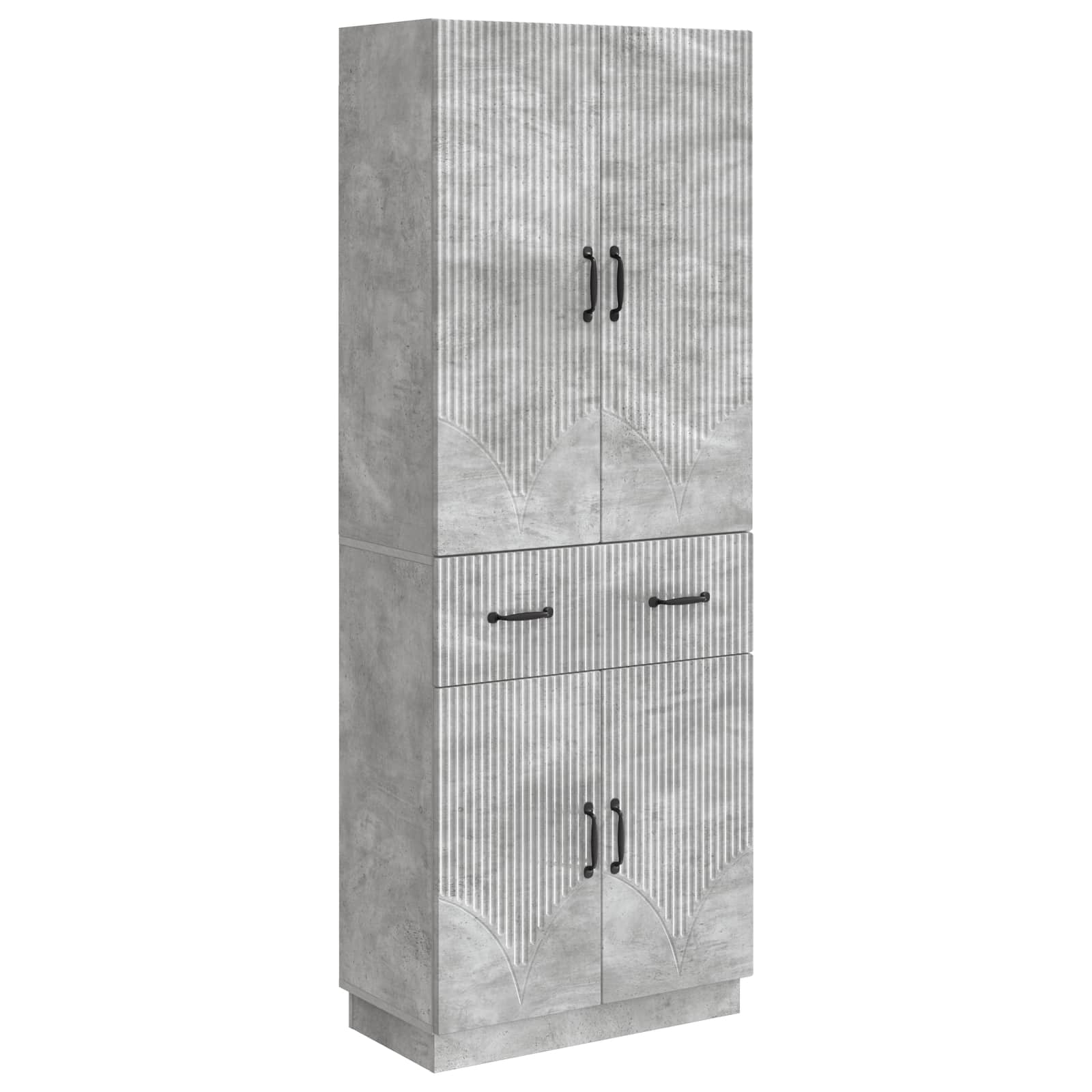 vidaXL Kastenset 2 pcs Zwart Bewerkt hout
