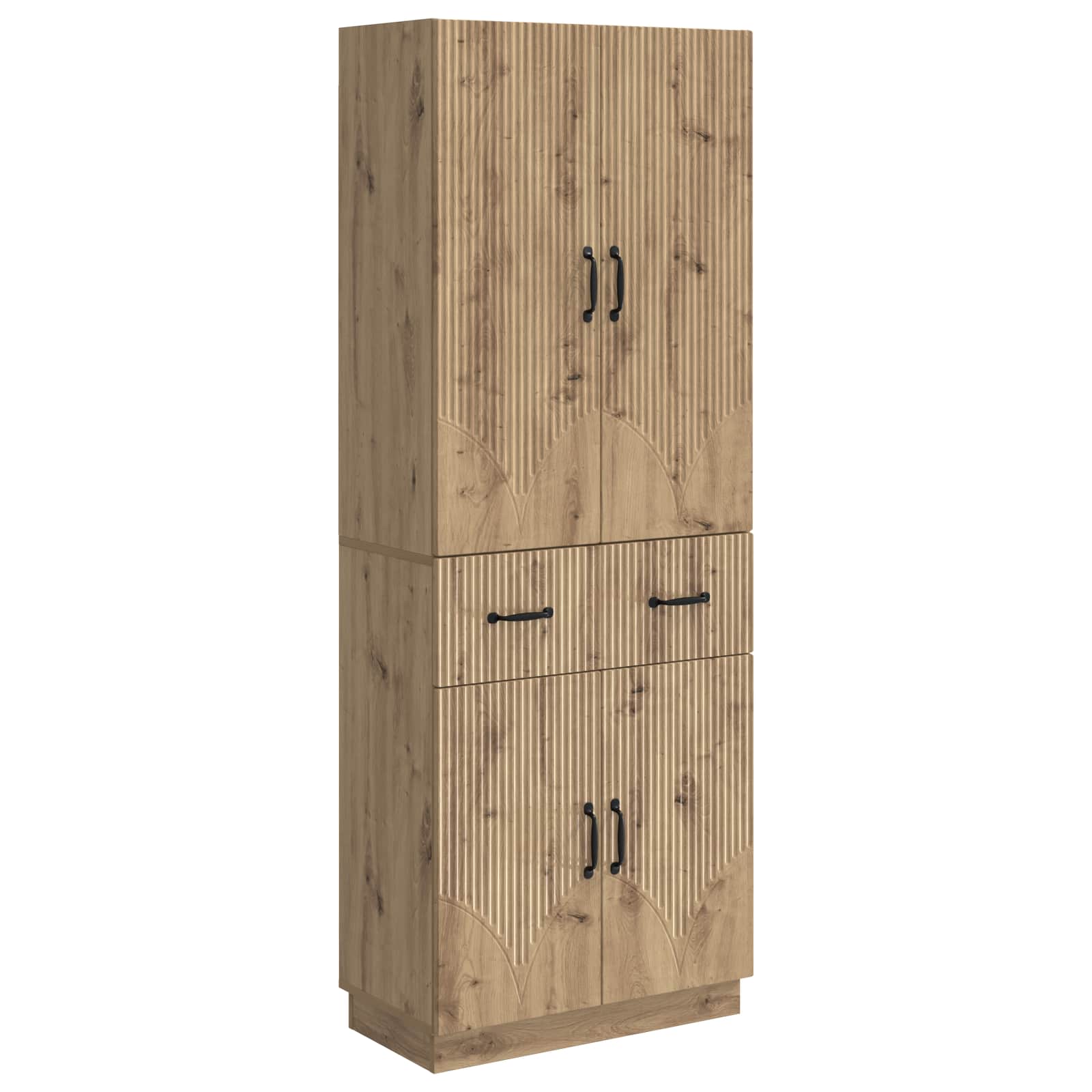vidaXL Kastenset 2 pcs Zwart Bewerkt hout