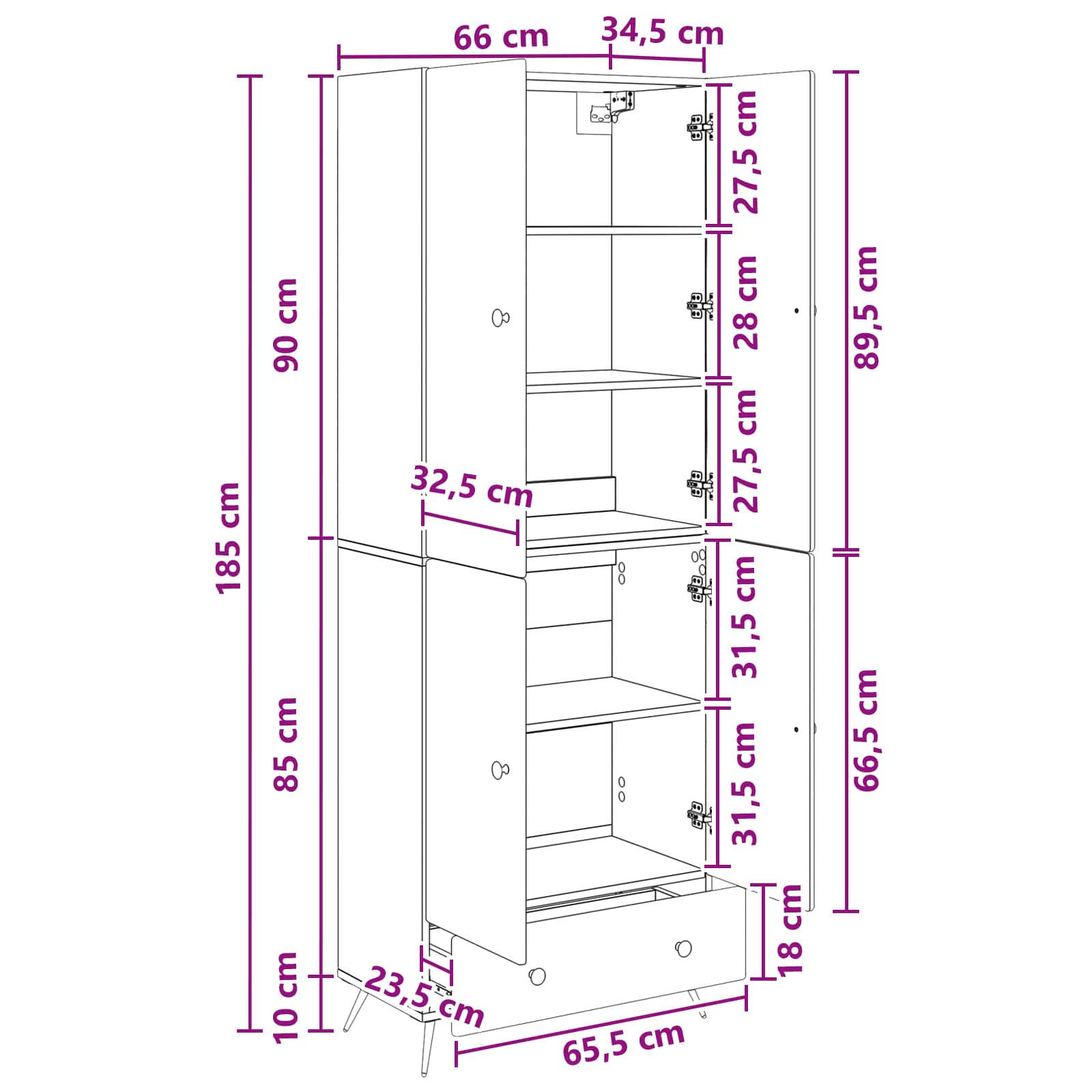 vidaXL Kastenset 2 pcs Zwart Bewerkt hout