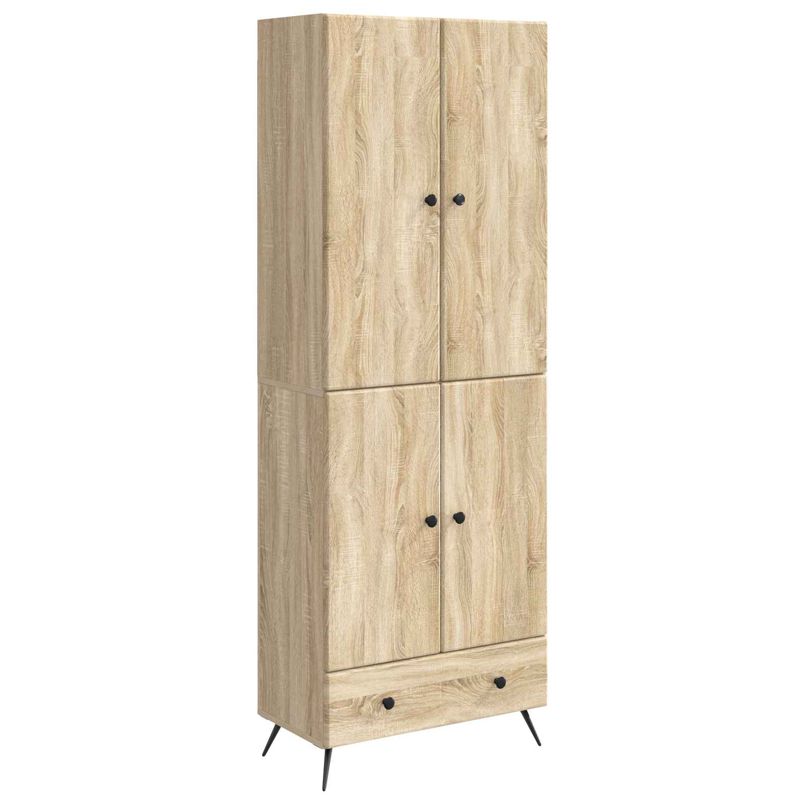 vidaXL Kastenset 2 pcs Zwart Bewerkt hout