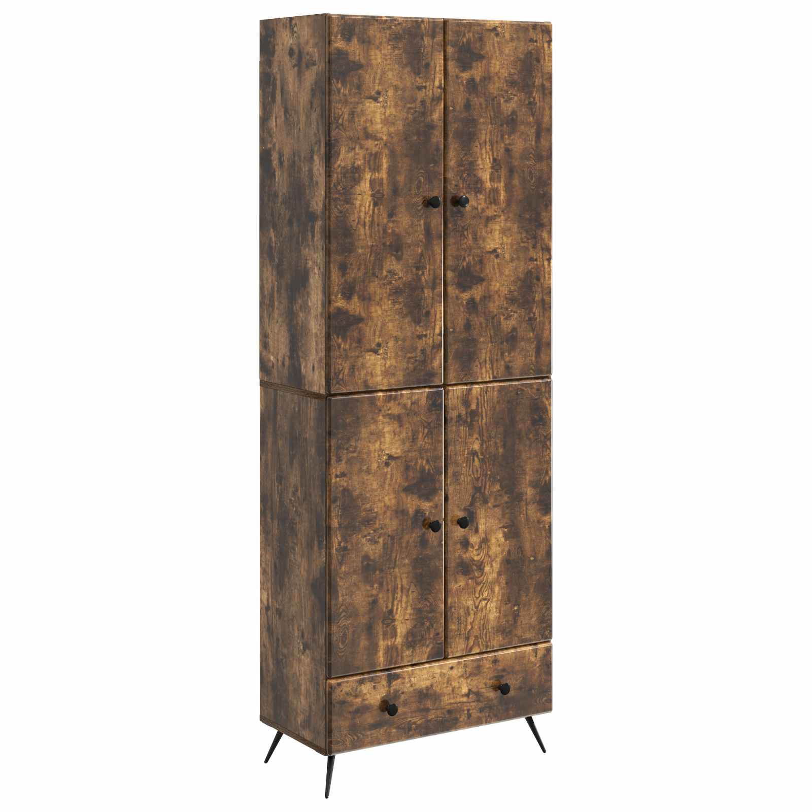 vidaXL Kastenset 2 pcs Zwart Bewerkt hout