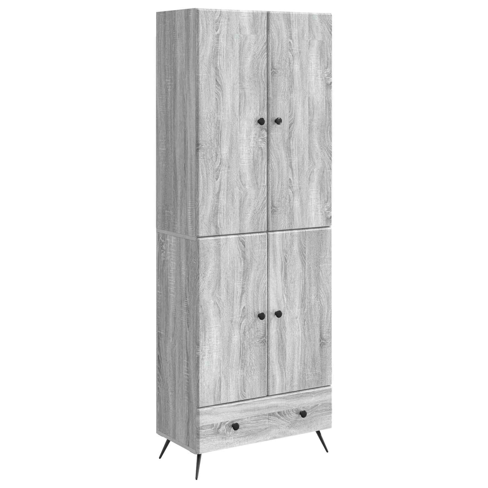vidaXL Kastenset 2 pcs Zwart Bewerkt hout