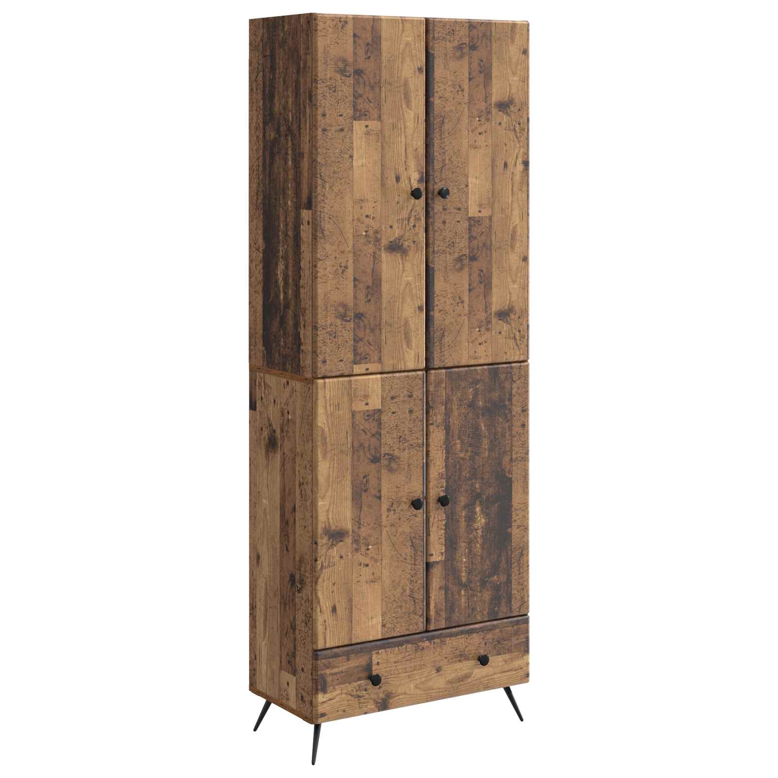vidaXL Kastenset 2 pcs Zwart Bewerkt hout