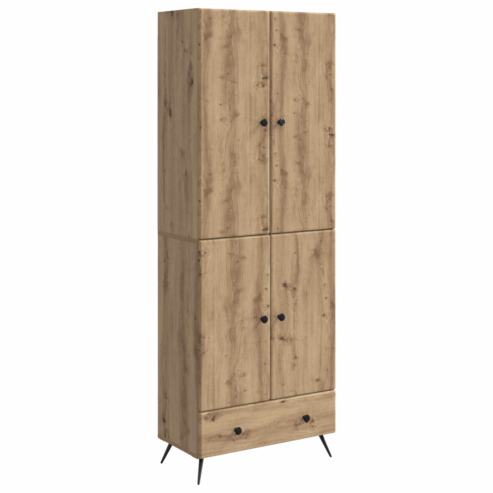 vidaXL Kastenset 2 pcs Zwart Bewerkt hout