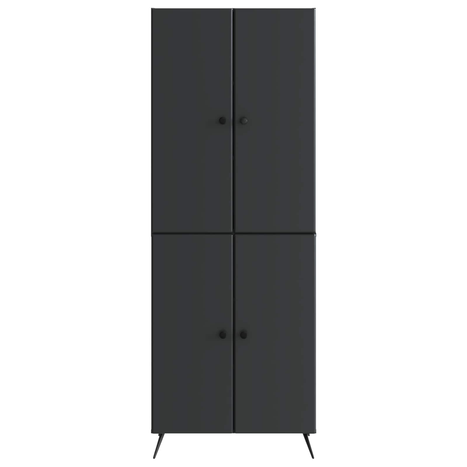 vidaXL Kastenset 2 pcs Zwart Bewerkt hout