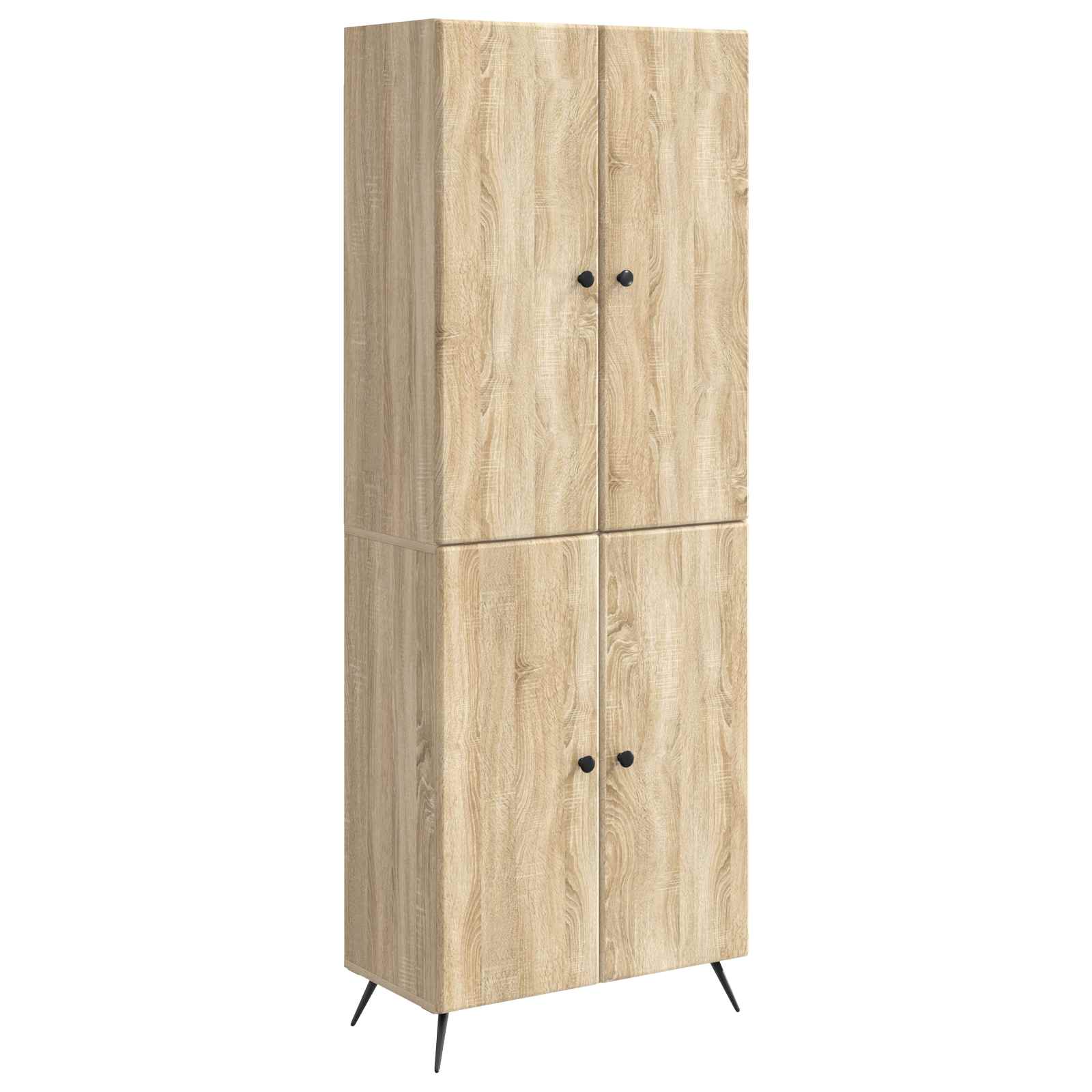 vidaXL Kastenset 2 pcs Zwart Bewerkt hout