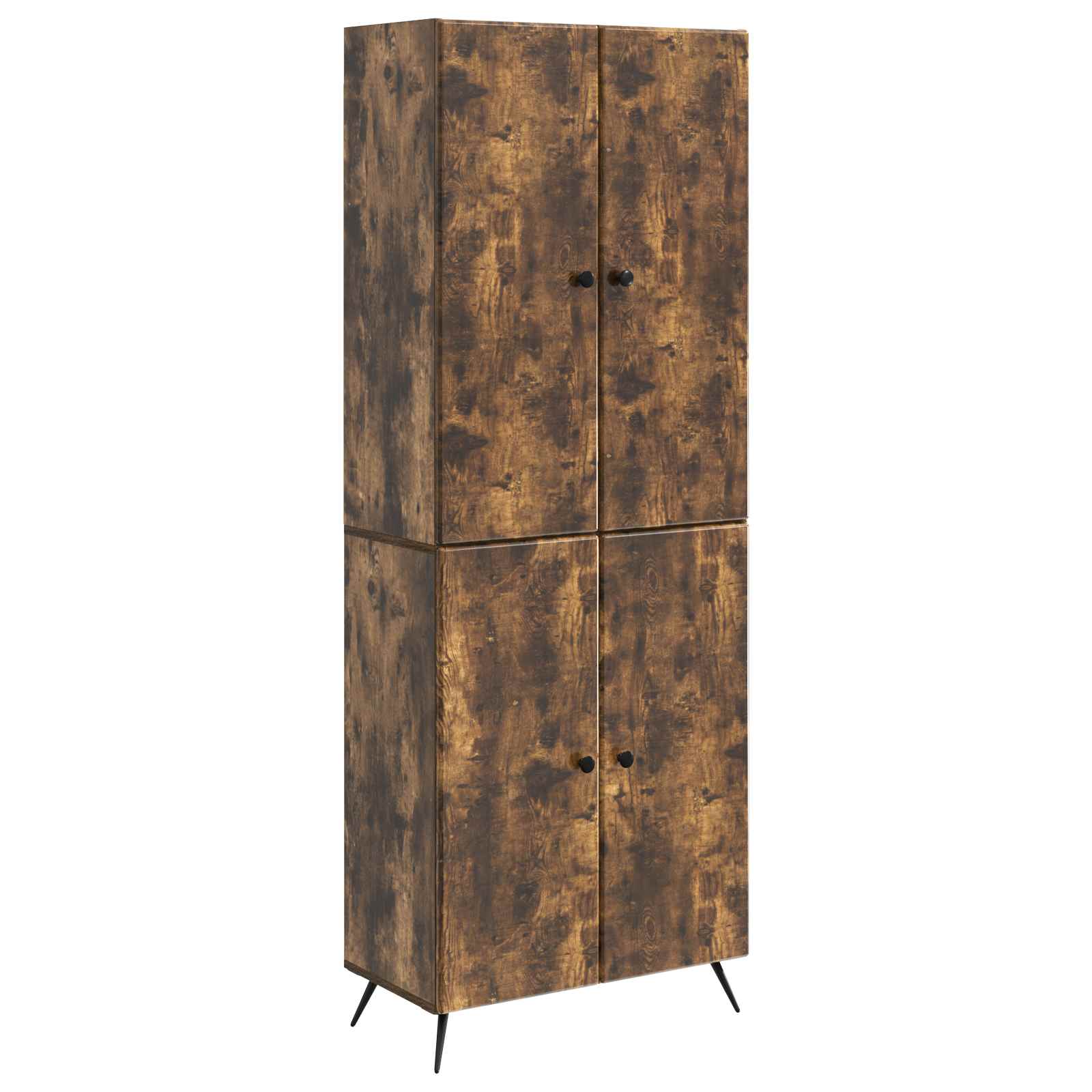 vidaXL Kastenset 2 pcs Zwart Bewerkt hout