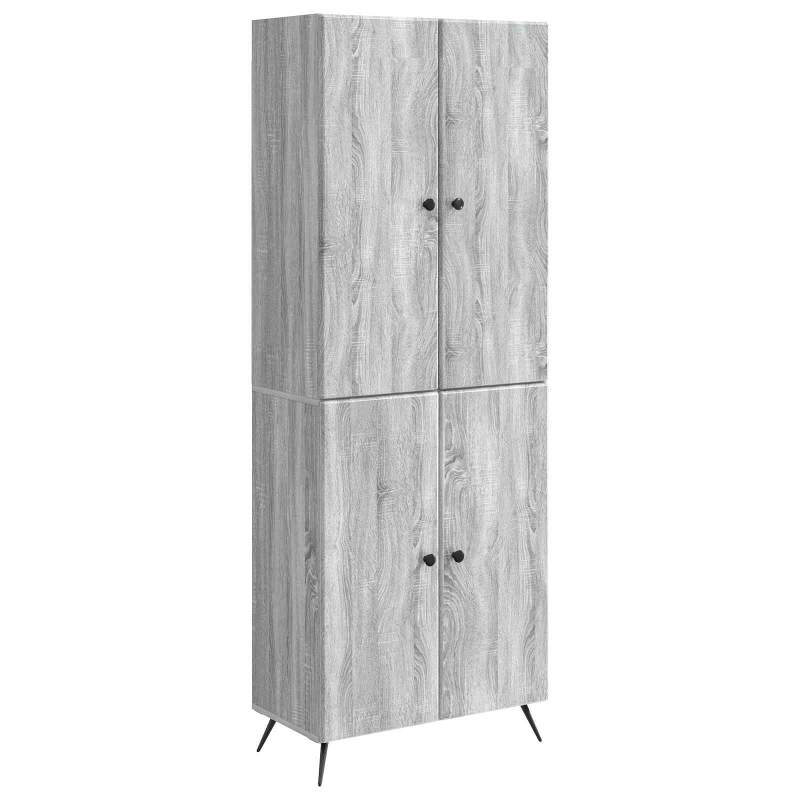 vidaXL Kastenset 2 pcs Zwart Bewerkt hout