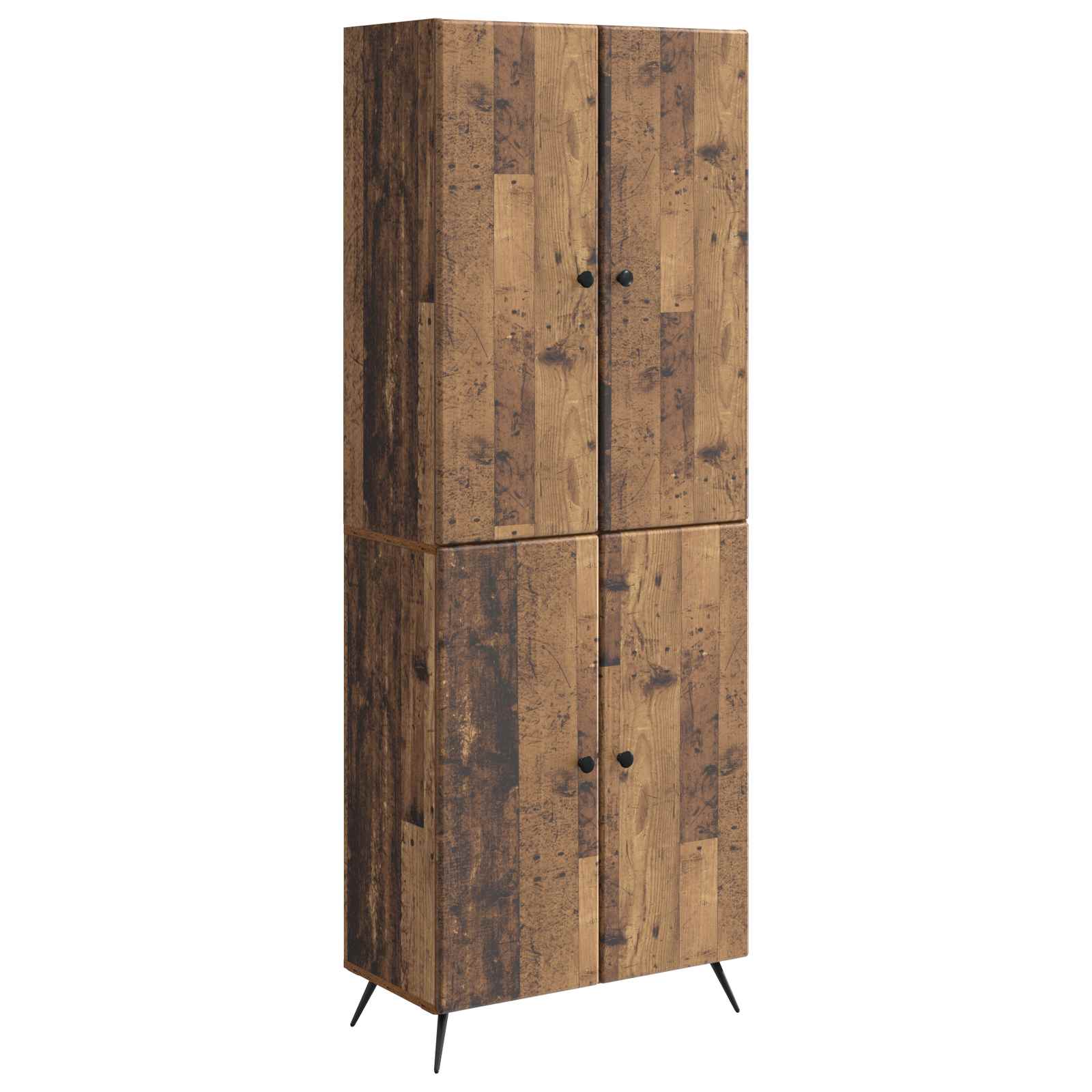 vidaXL Kastenset 2 pcs Zwart Bewerkt hout