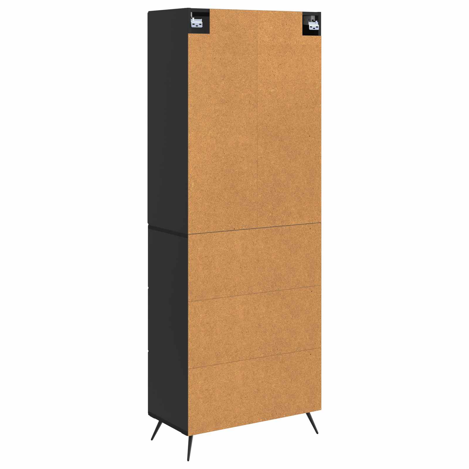 vidaXL Kastenset 2 pcs Zwart 66 x 34,5 x 90 cm Bewerkt hout