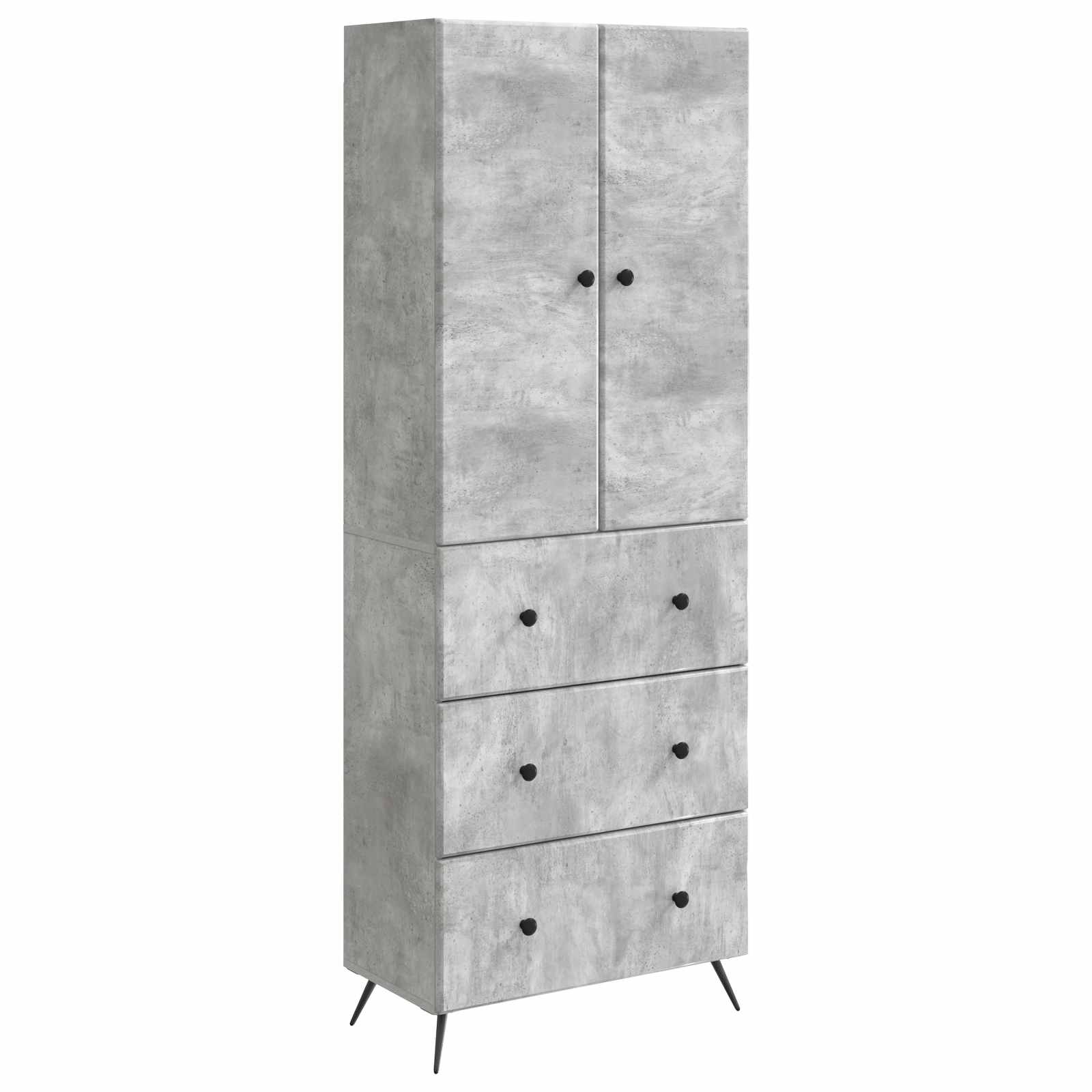 vidaXL Kastenset 2 pcs Zwart 66 x 34,5 x 90 cm Bewerkt hout