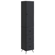vidaXL Kastenset 2 pcs Zwart 34,5 x 34,5 x 90 cm Bewerkt hout
