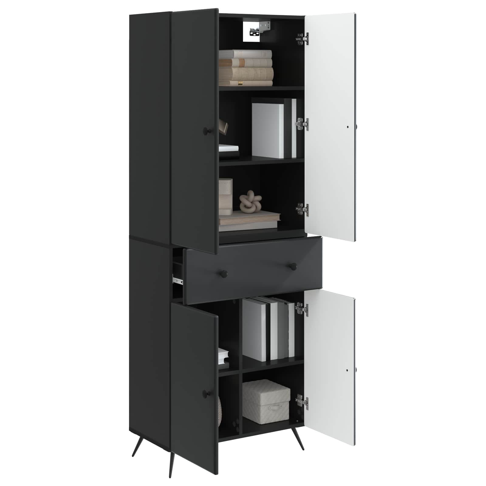 vidaXL 2 pcs Zwart