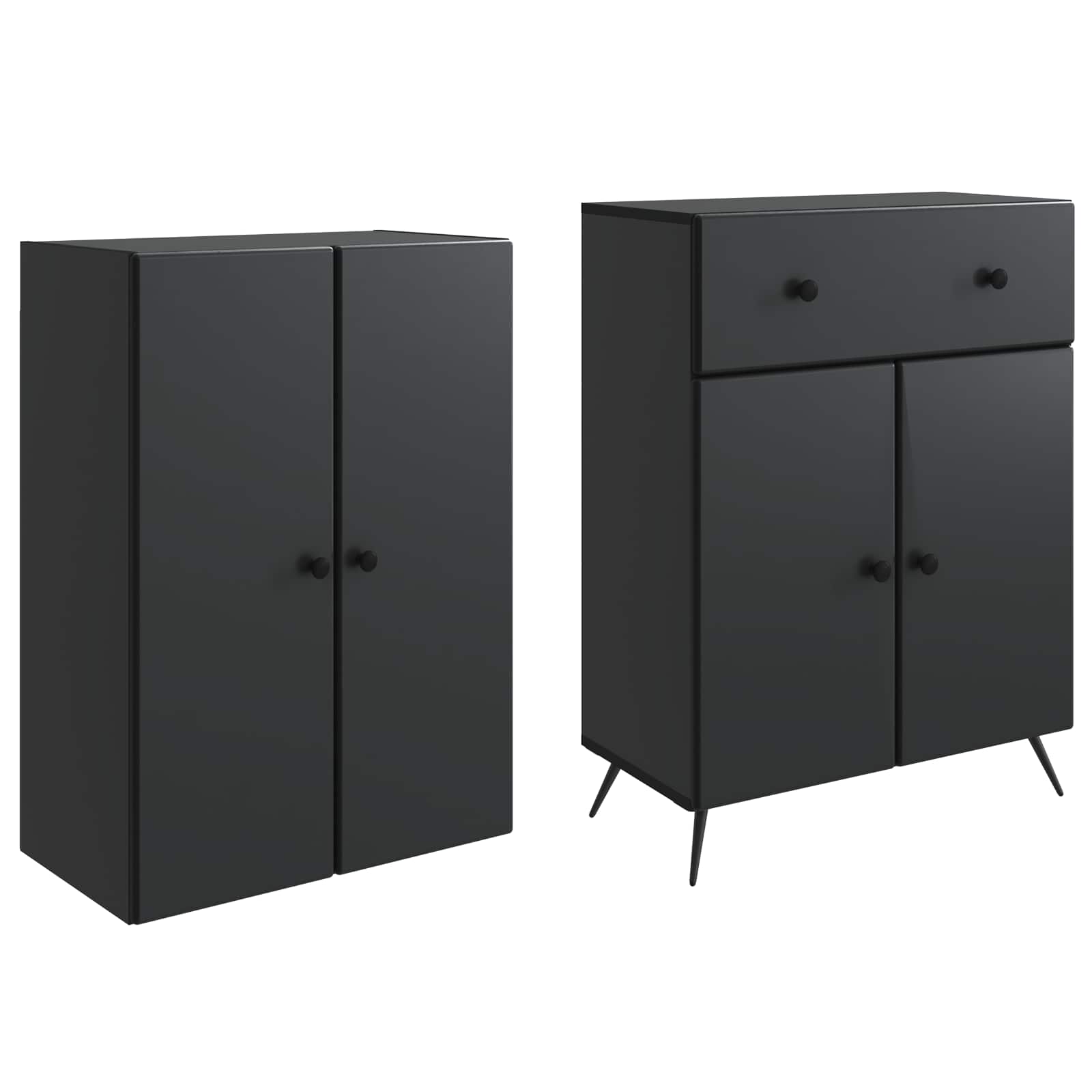 vidaXL 2 pcs Zwart