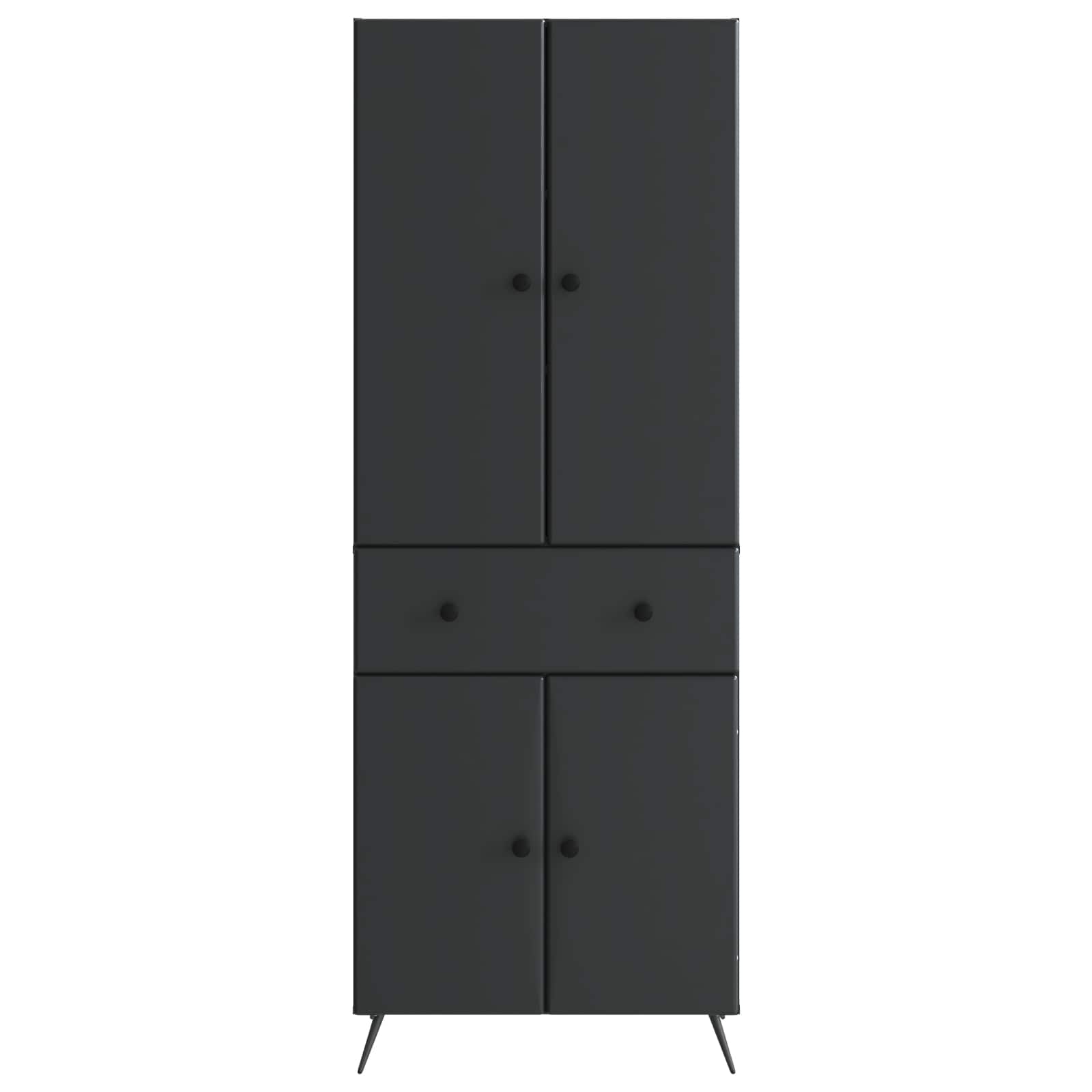 vidaXL 2 pcs Zwart