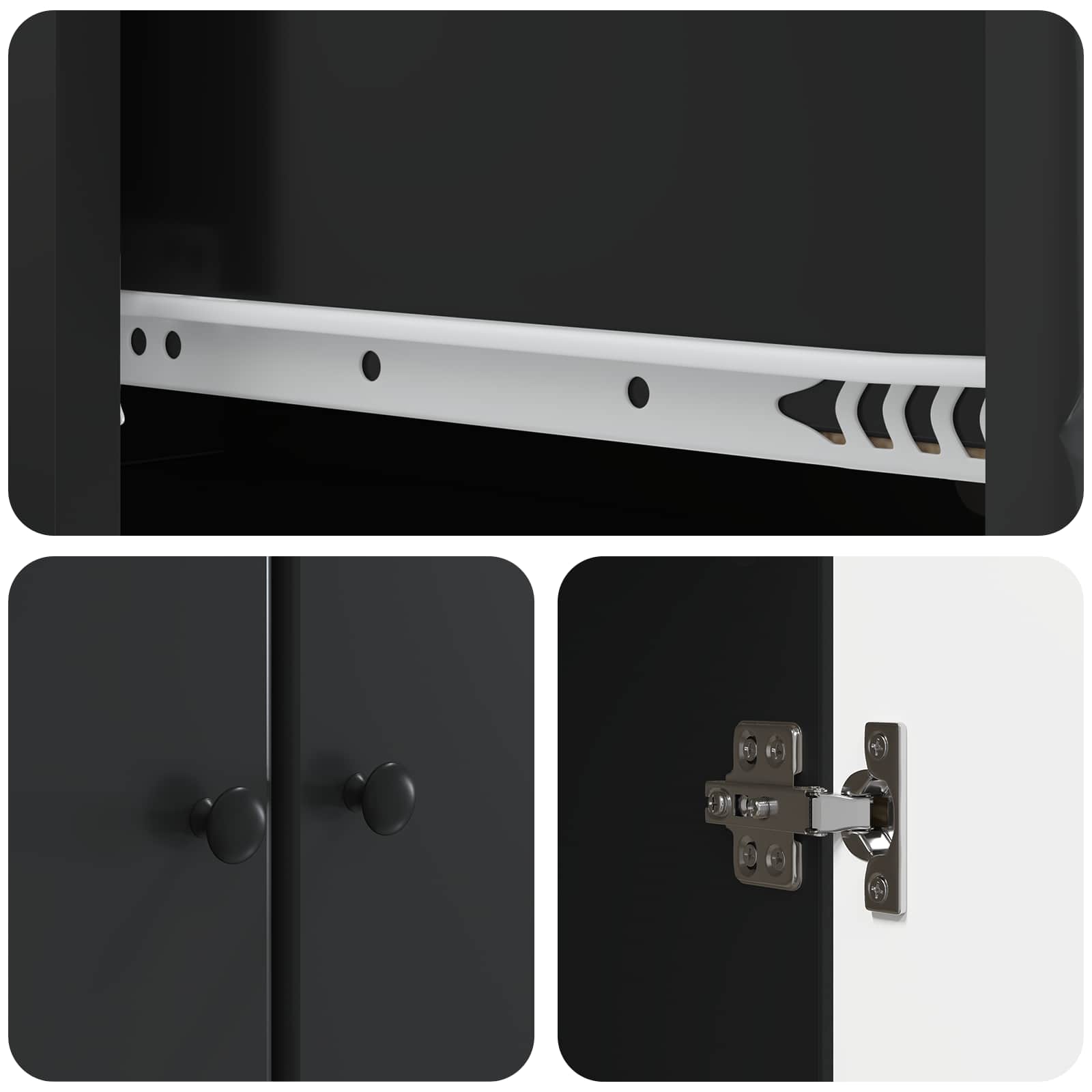 vidaXL 2 pcs Zwart