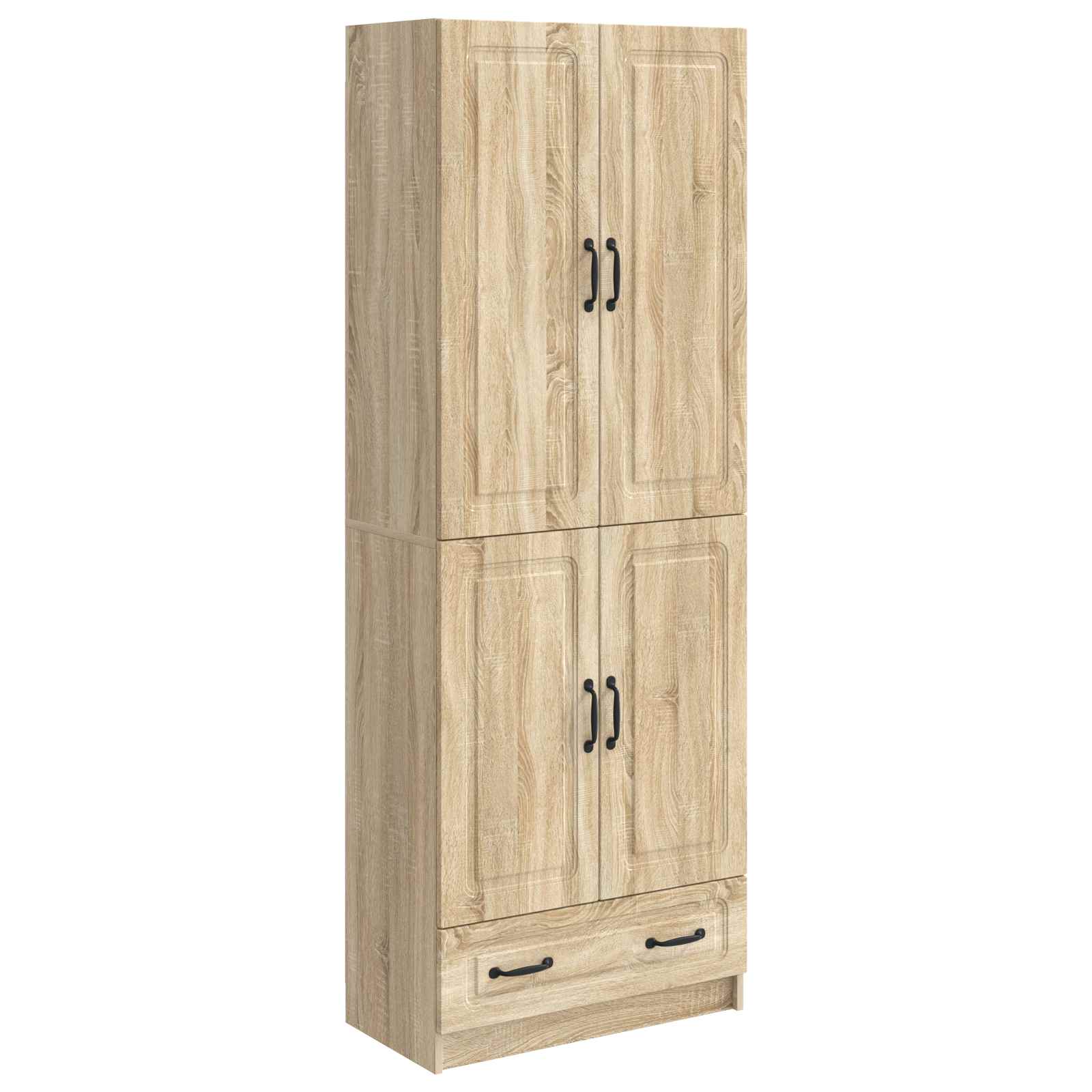 vidaXL Kastenset 2 pcs Zwart Bewerkt hout