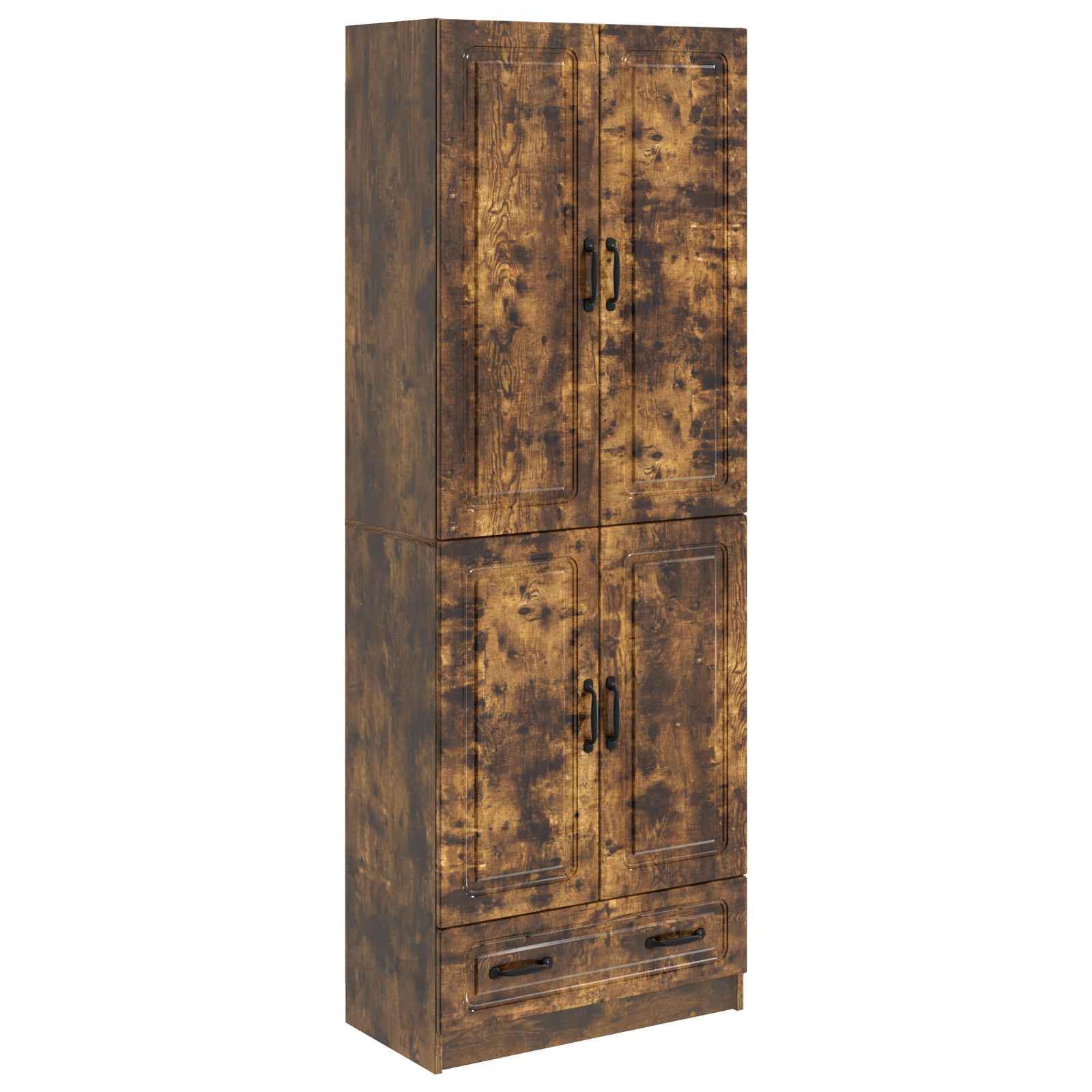 vidaXL Kastenset 2 pcs Zwart Bewerkt hout