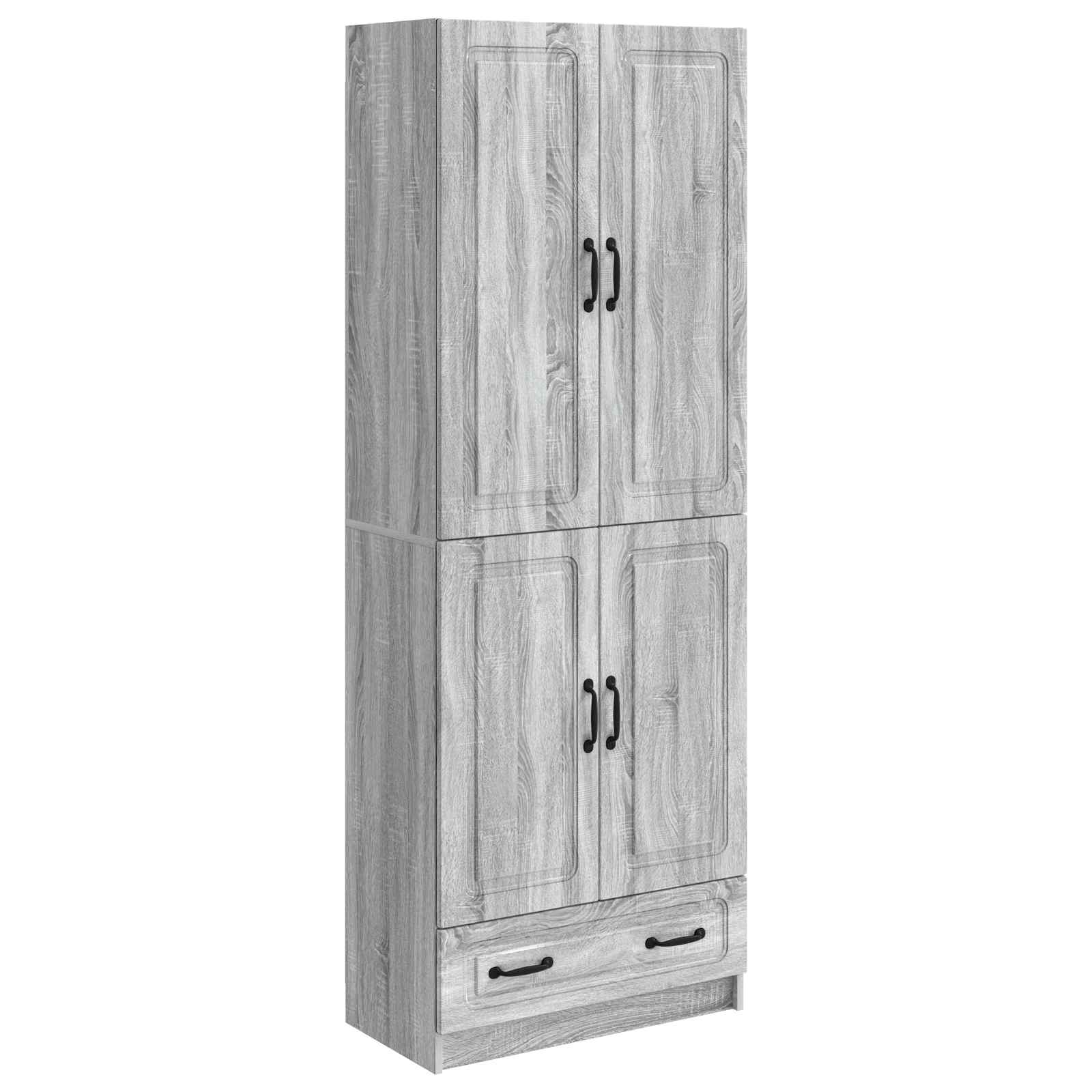 vidaXL Kastenset 2 pcs Zwart Bewerkt hout