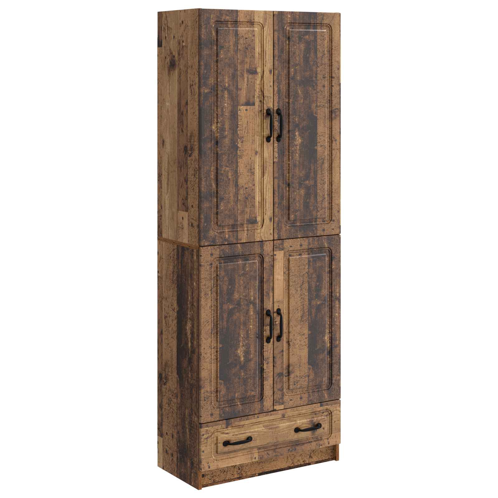 vidaXL Kastenset 2 pcs Zwart Bewerkt hout