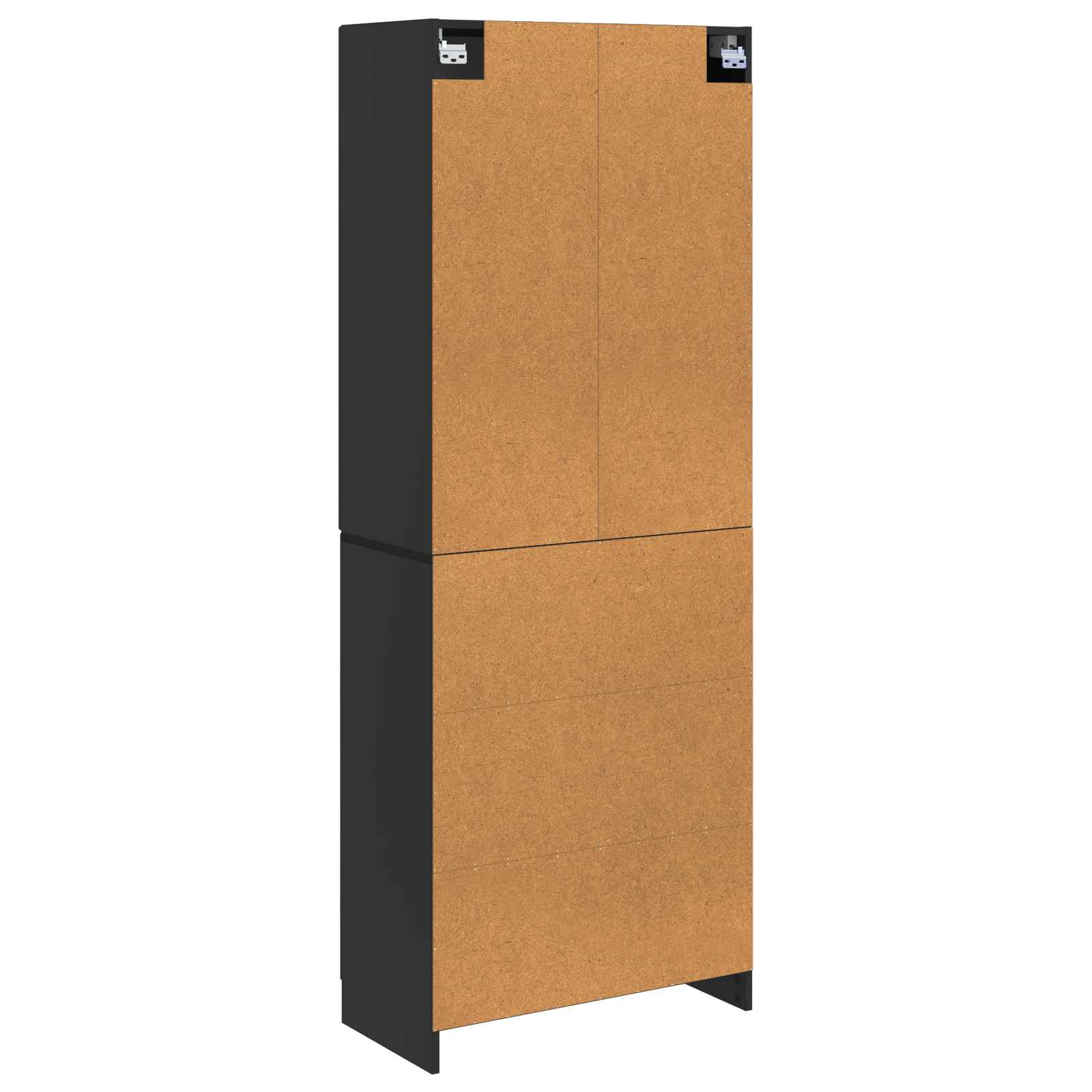 vidaXL Kastenset 2 pcs Zwart Bewerkt hout