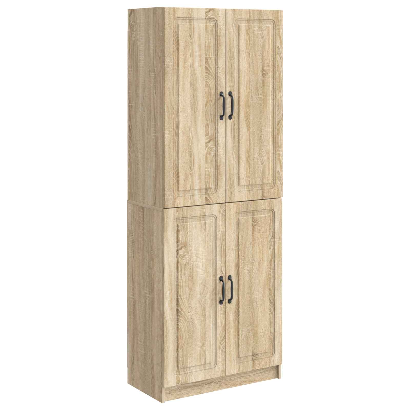 vidaXL Kastenset 2 pcs Zwart Bewerkt hout