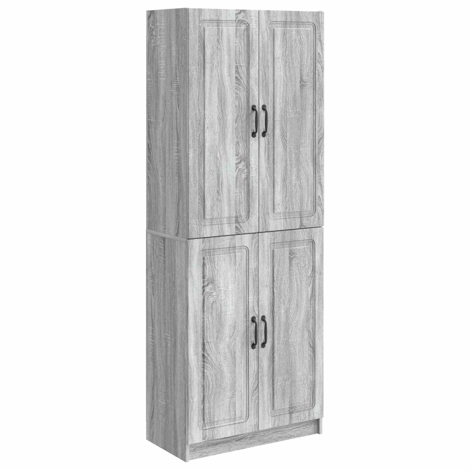 vidaXL Kastenset 2 pcs Zwart Bewerkt hout