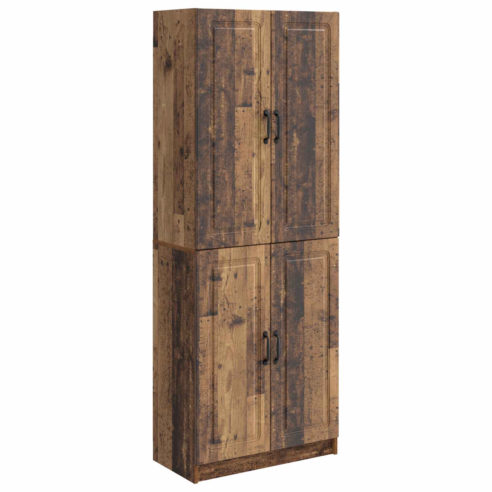 vidaXL Kastenset 2 pcs Zwart Bewerkt hout