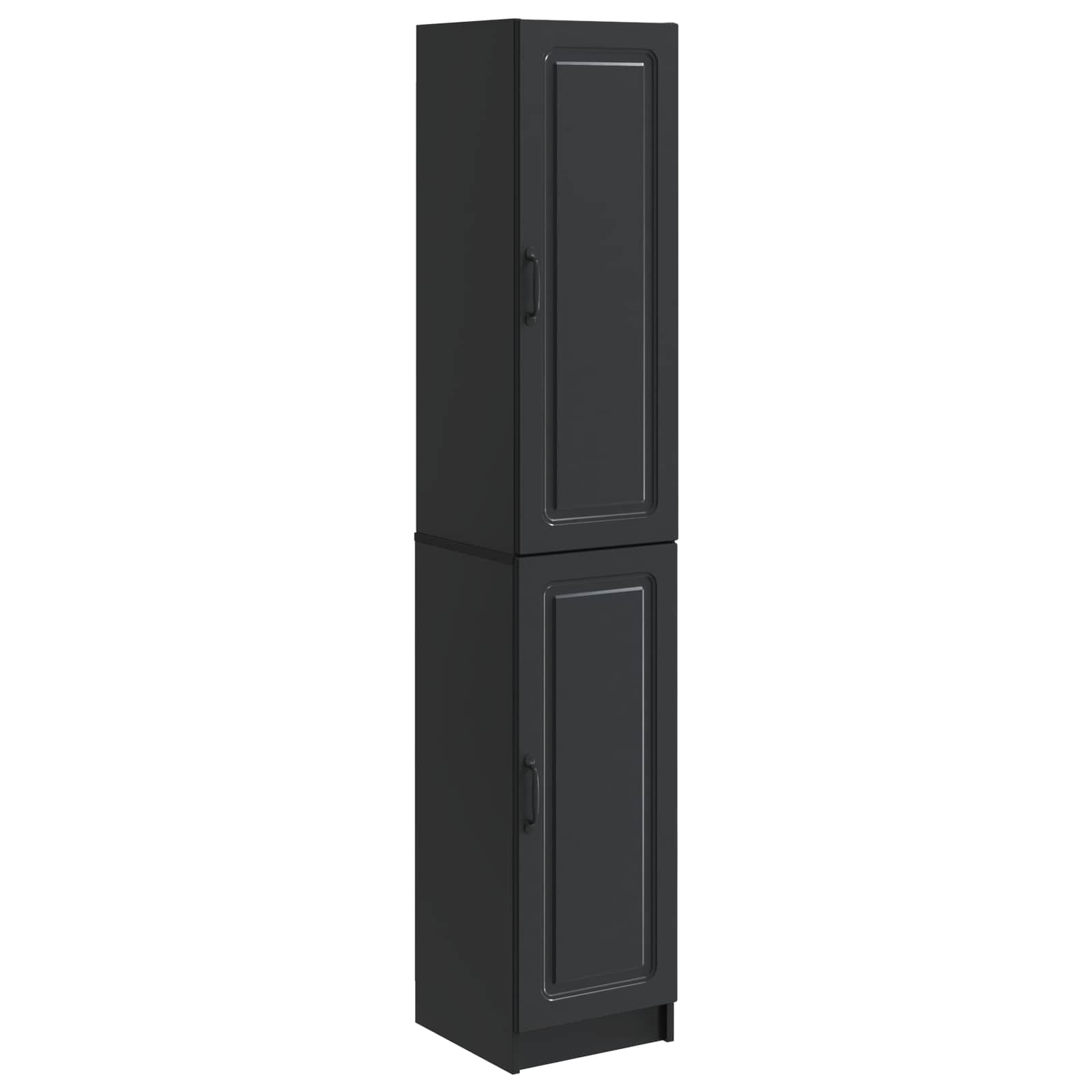 vidaXL Kastenset 2 pcs Zwart Bewerkt hout