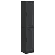vidaXL Kastenset 2 pcs Zwart Bewerkt hout