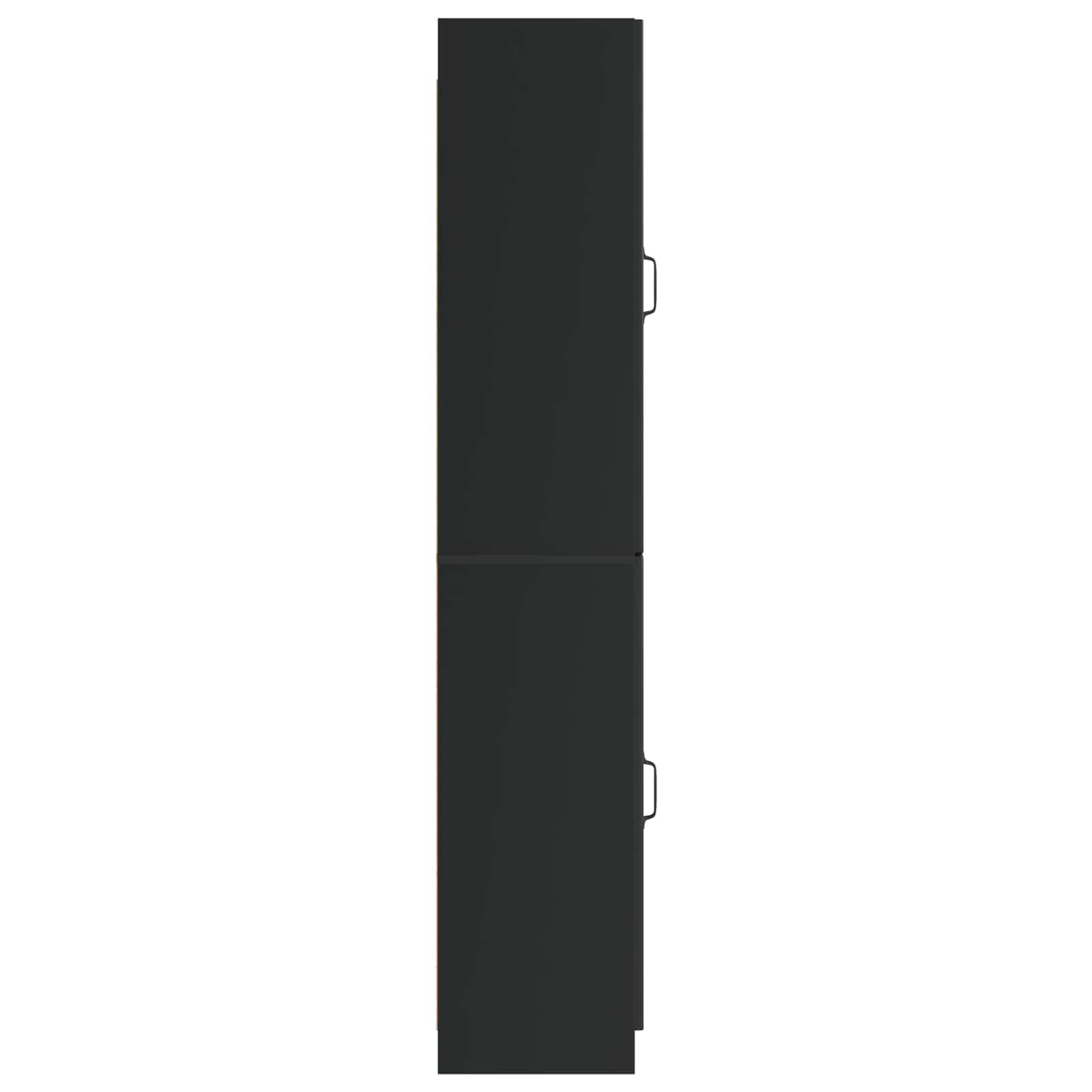 vidaXL Kastenset 2 pcs Zwart Bewerkt hout
