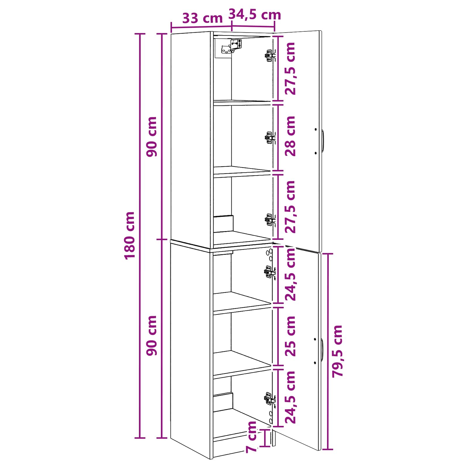 vidaXL Kastenset 2 pcs Zwart Bewerkt hout