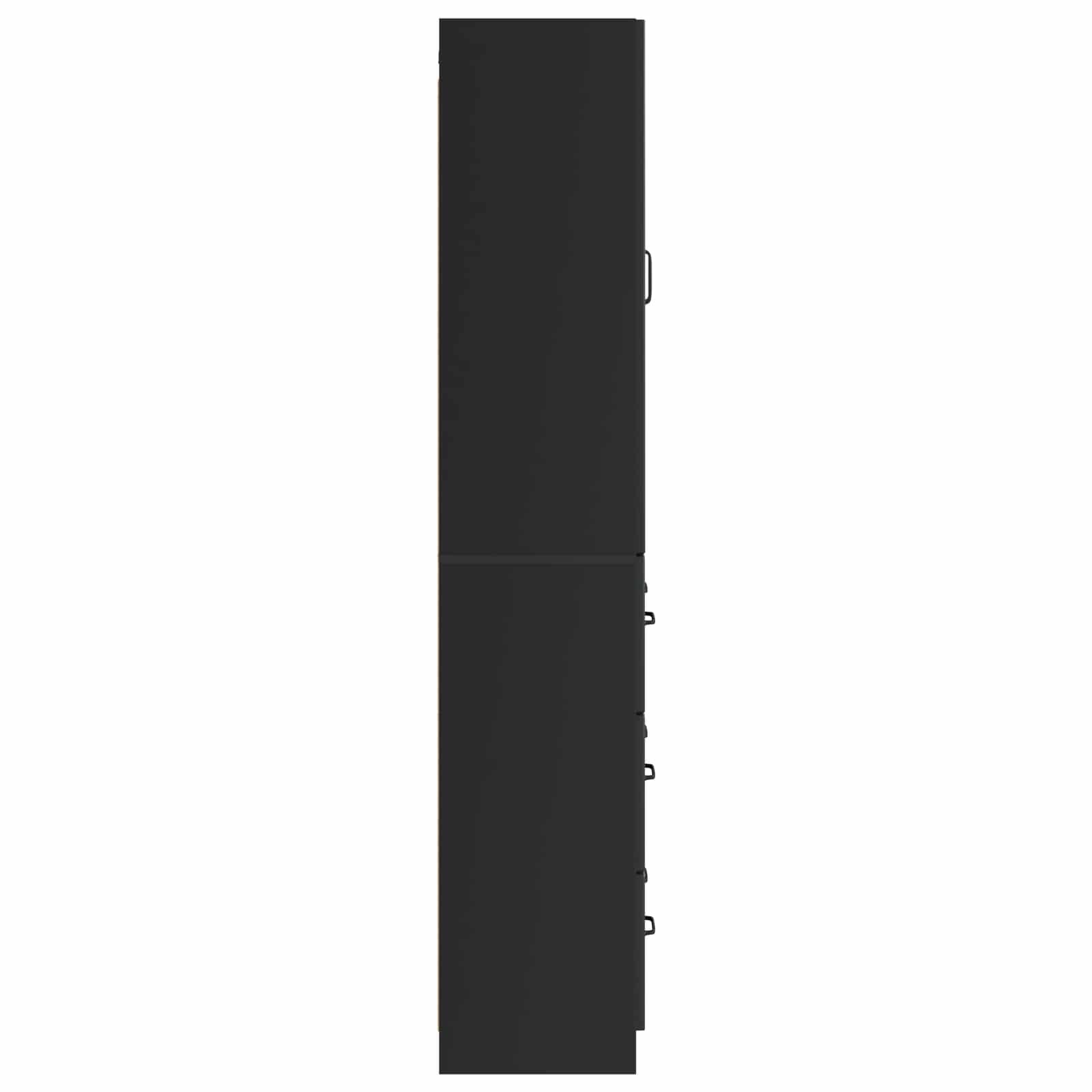 vidaXL Kastenset 2 pcs Zwart 66 x 34,5 x 87 cm Bewerkt hout
