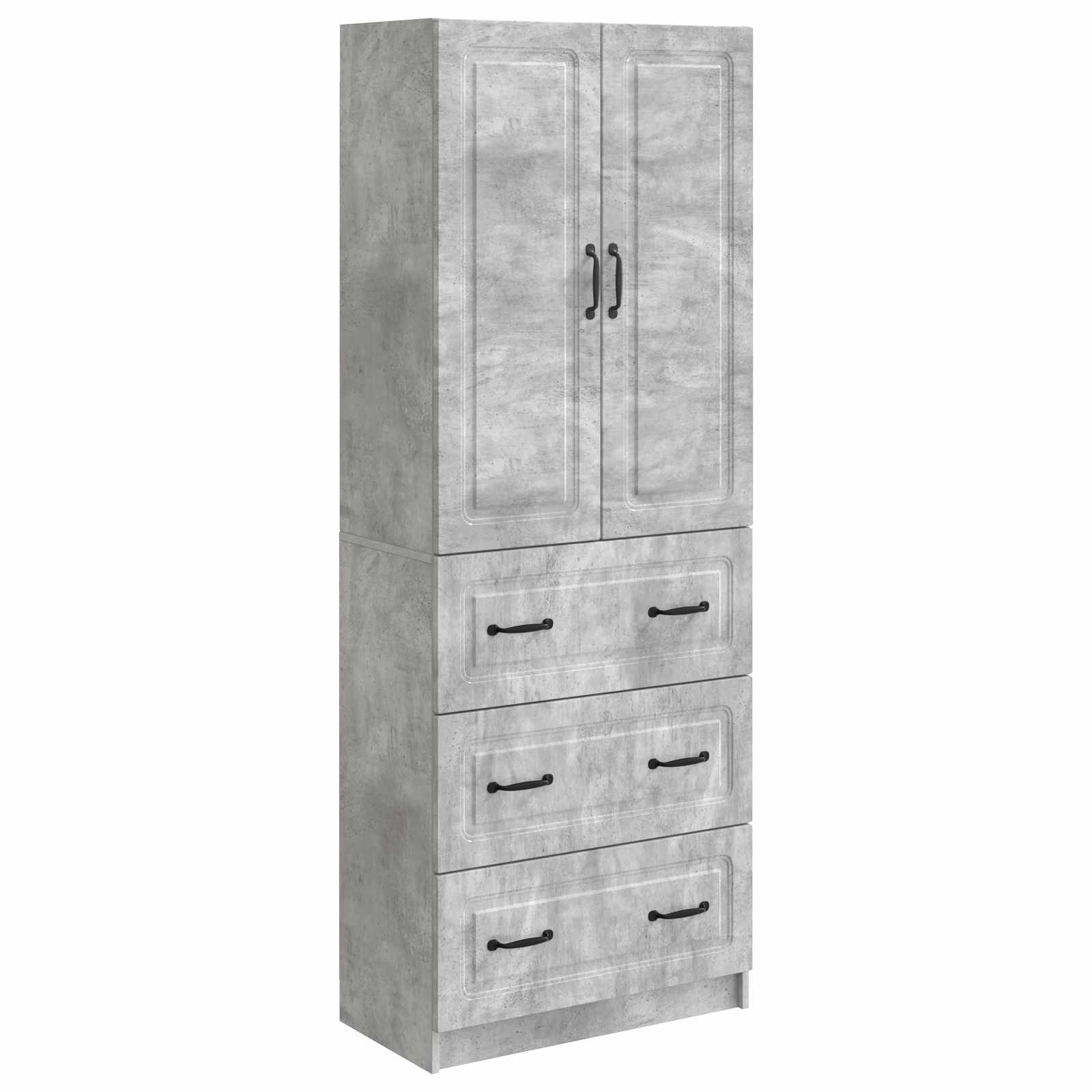 vidaXL Kastenset 2 pcs Zwart 66 x 34,5 x 87 cm Bewerkt hout