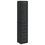 vidaXL Kastenset 2 pcs Zwart 33 x 34,5 x 87 cm Bewerkt hout