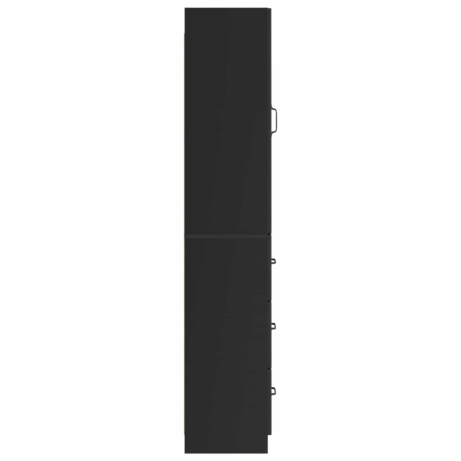 vidaXL Kastenset 2 pcs Zwart 33 x 34,5 x 87 cm Bewerkt hout