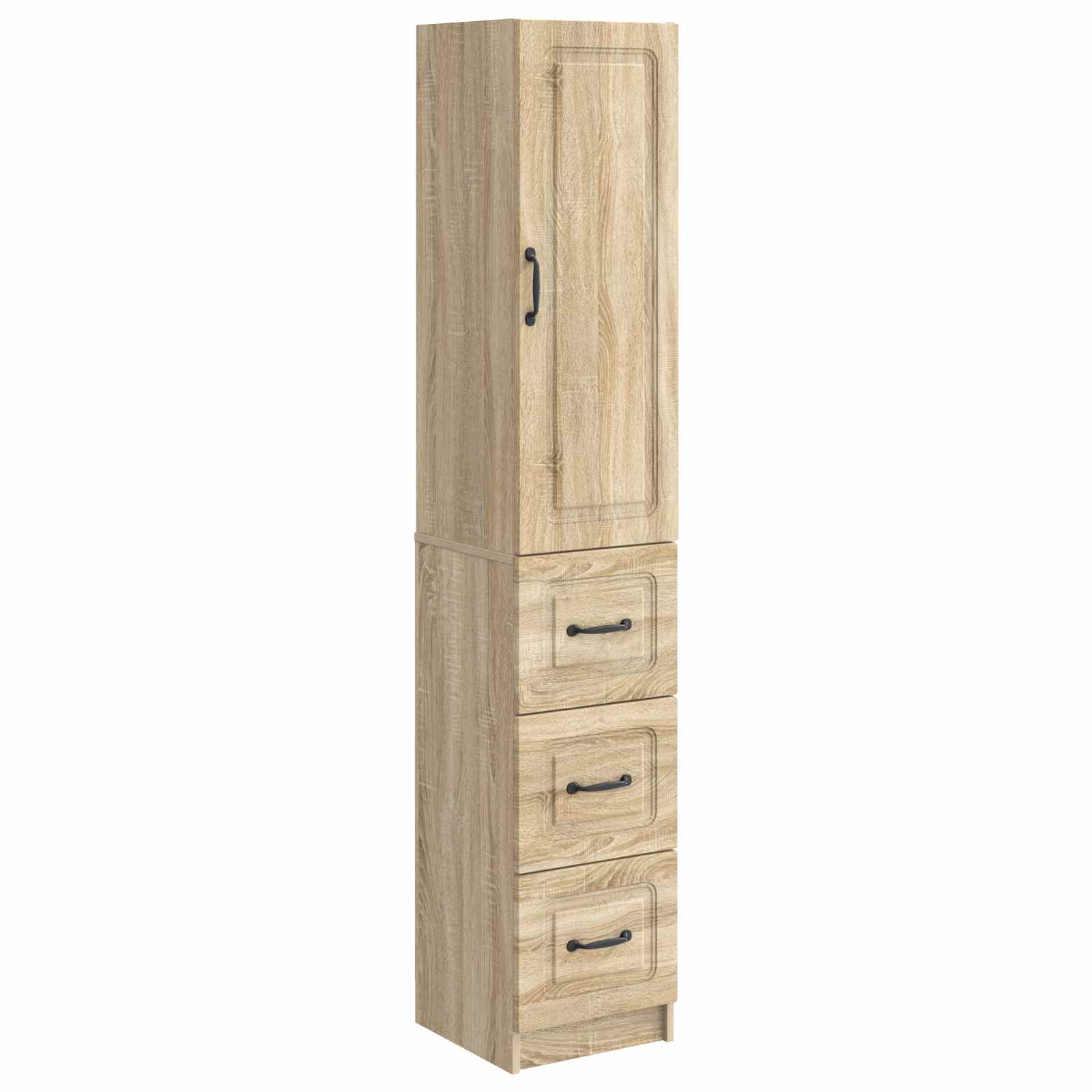 vidaXL Kastenset 2 pcs Zwart 33 x 34,5 x 87 cm Bewerkt hout